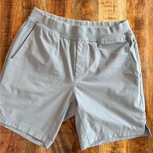 Men's Athletic Shorts in Light Gray - Performance Stretch